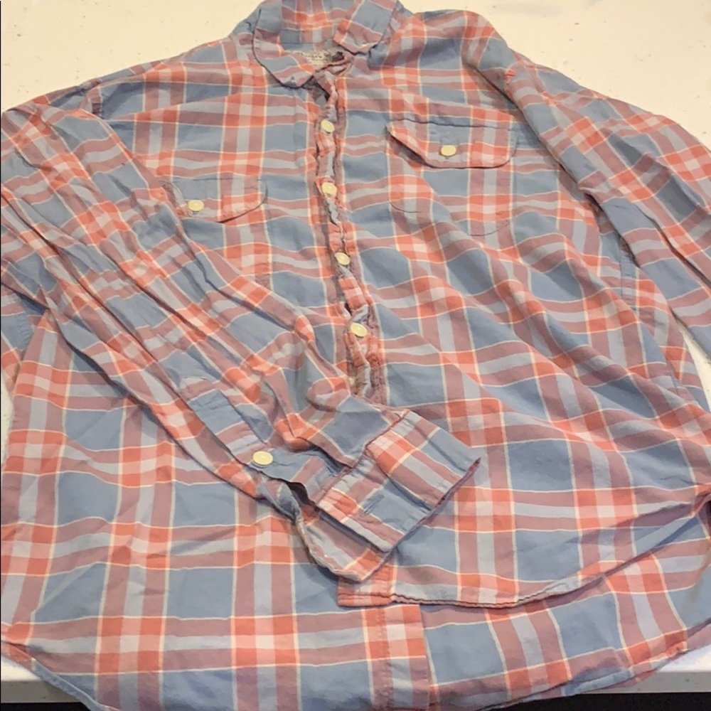J. CREW MEN FLANNEL BUTTON DOWN SHIRT